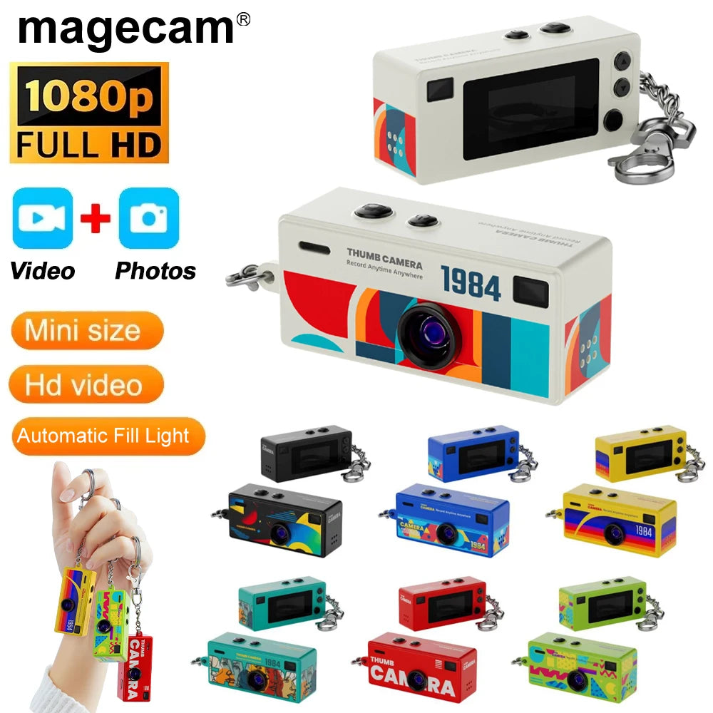 Mini 1080P HD Keychain Camera, Retro Portable Video Recorder