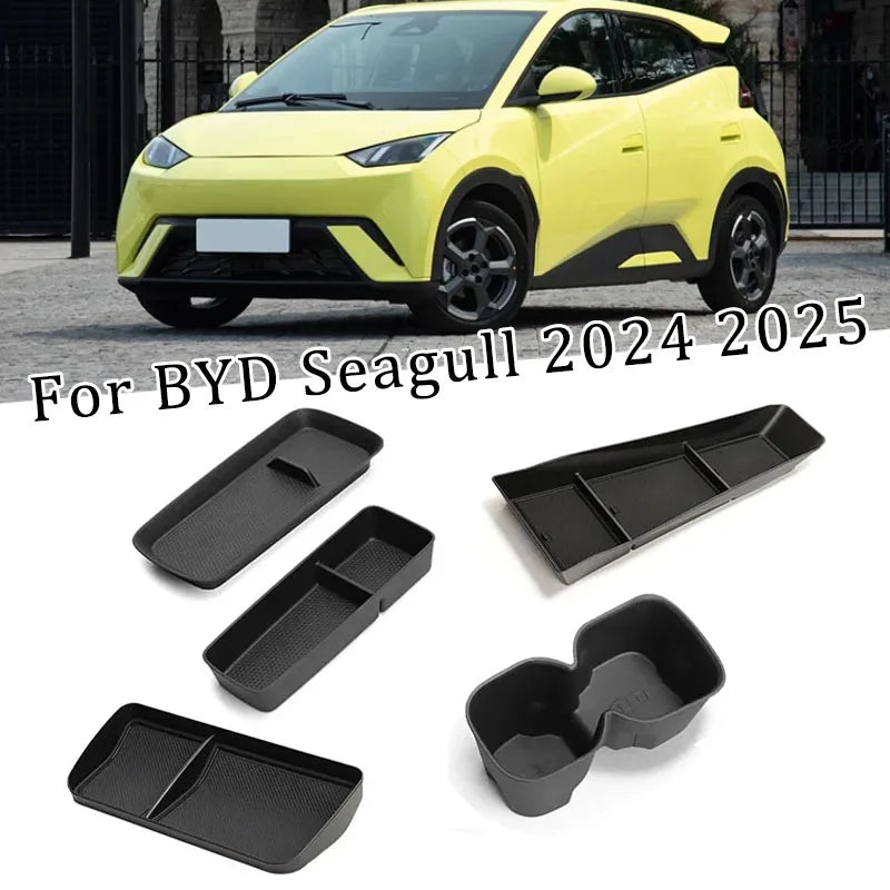 Interior Storage Boxes and Charging Mat for BYD Seagull