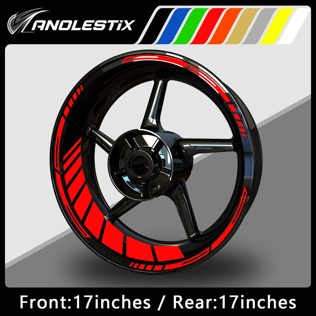 Reflective 17-Inch Wheel Rim Stripe Stickers