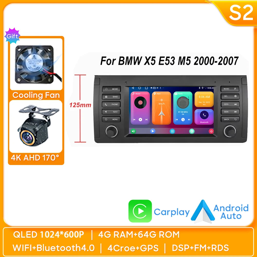 BMW 5 Series & X5 7'' Android Auto CarPlay Radio (1996-2003) - image 19