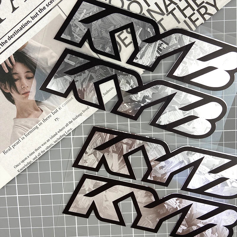 Motorcycle Front Fork Shock Absorber Sticker Pair, 6.1 x 2 in