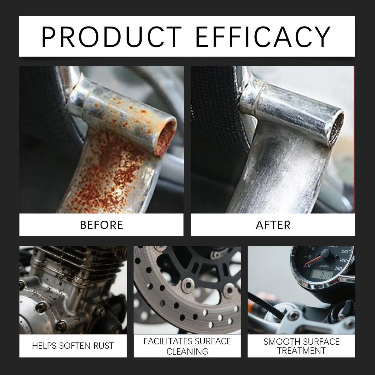Rust Remover Spray for Car Wheels and Metal Surfaces, 100ml