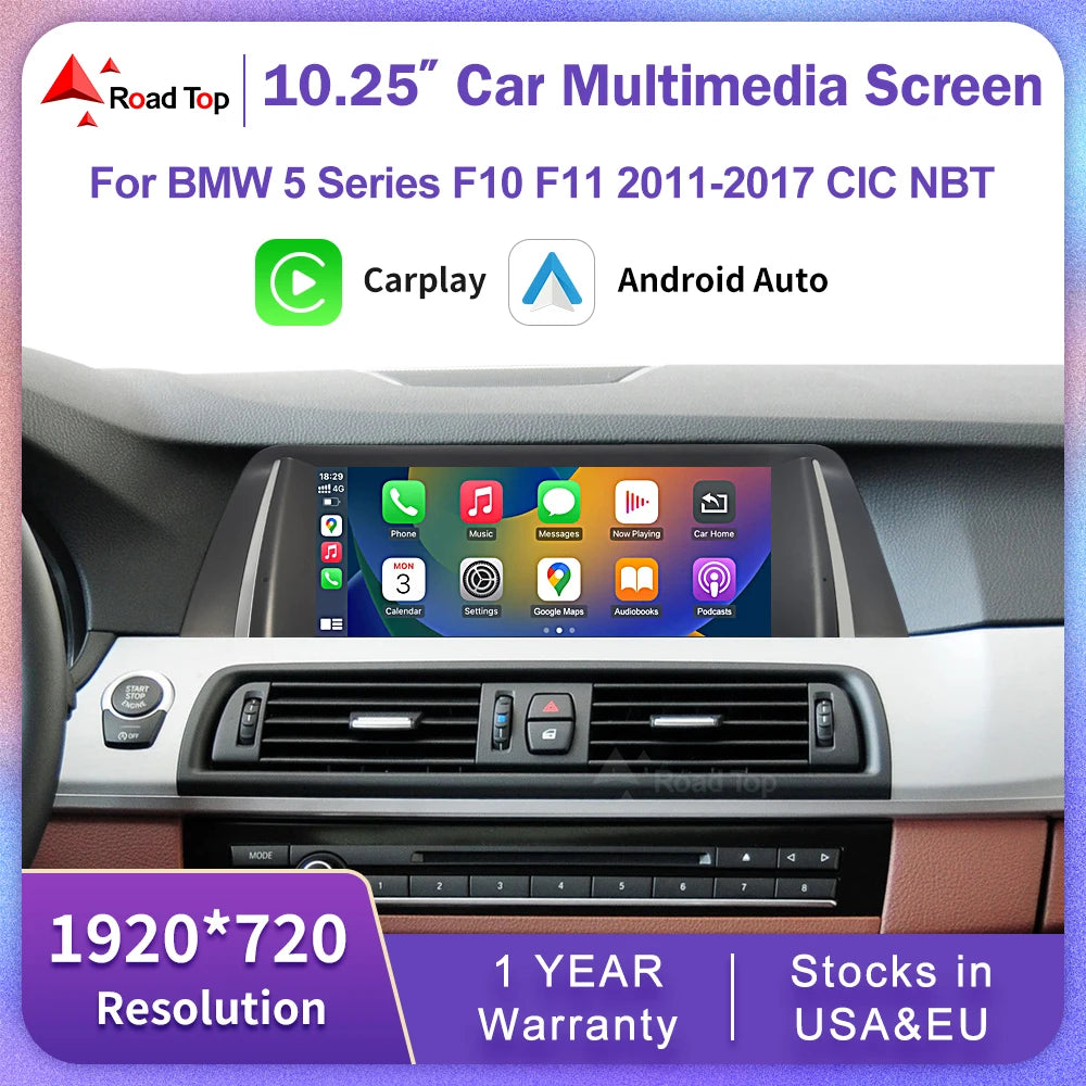 10.25-inch Wireless CarPlay Display for BMW 5 Series F10/F11