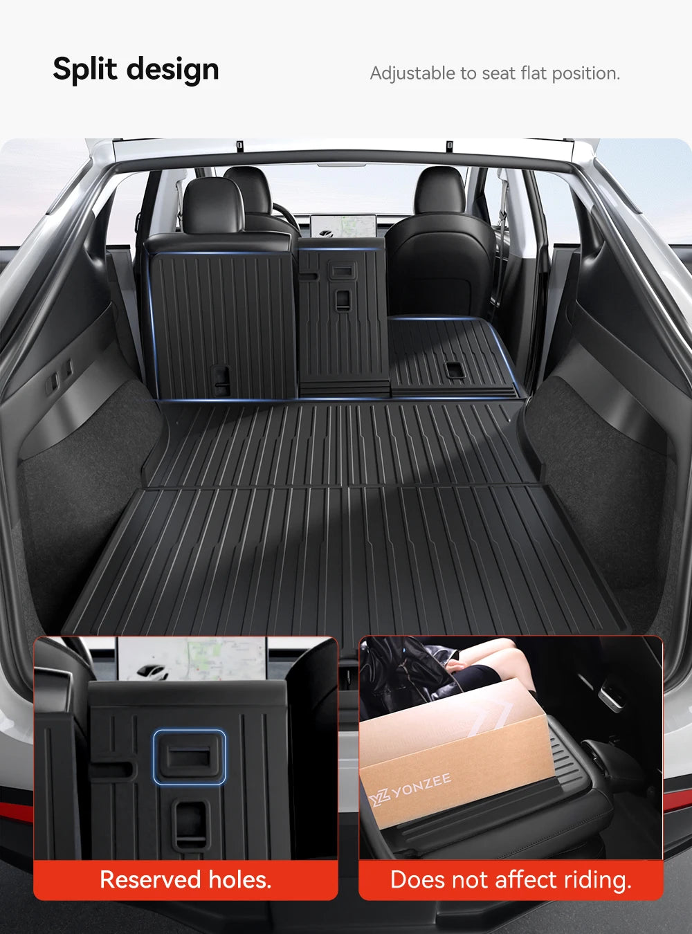 All-Weather TPE Trunk Mat for Model Y and Model 3