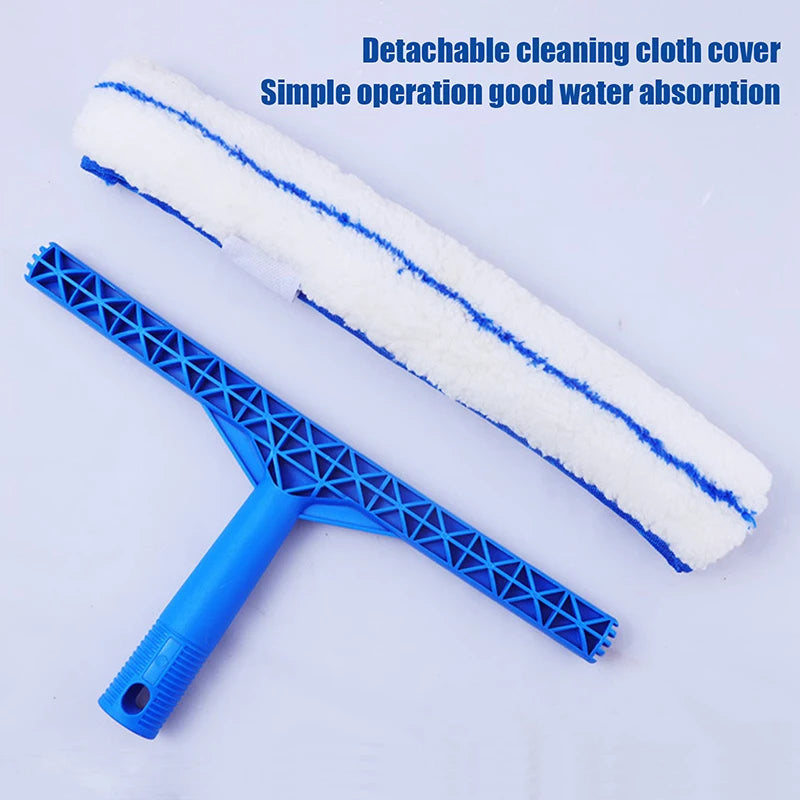 35cm Car & Home Window Squeegee Combo with Microfiber Washer
