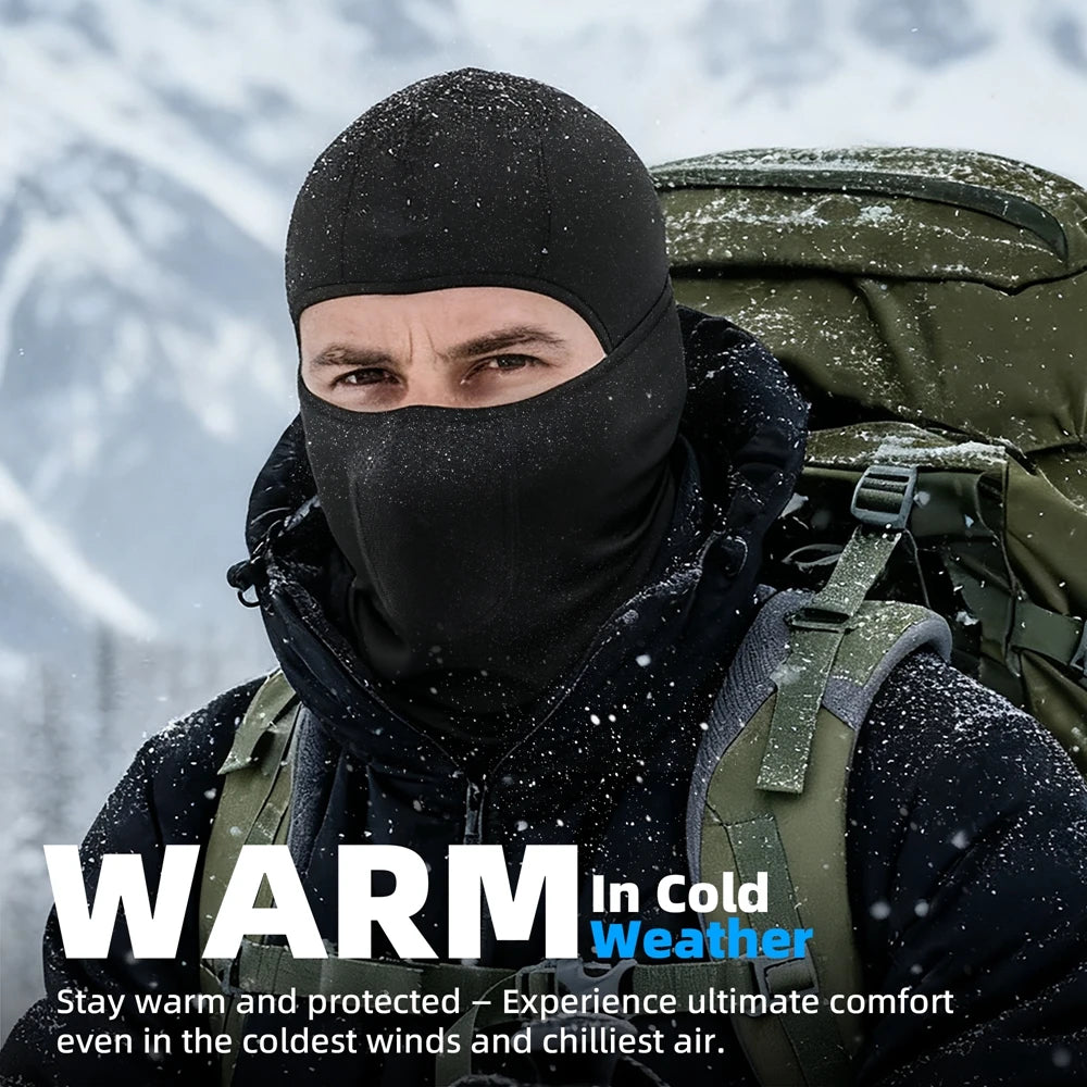 Winter Motorcycle Balaclava Full Face Mask Thermal Scarf Outdoor Sports Ski Motorbike Cycling Helmet Liner Hood Cap Neck Warmer