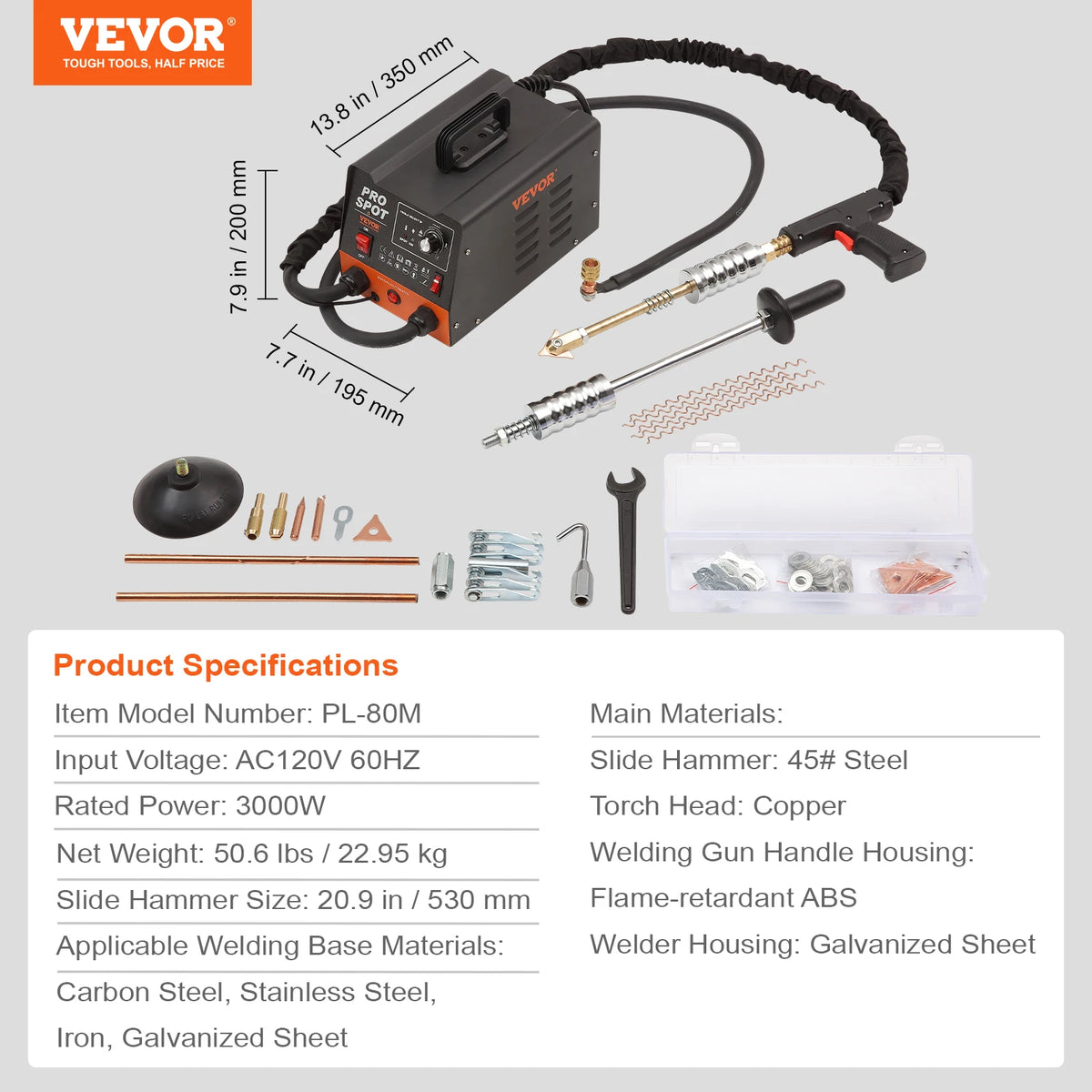 3000W Stud Welder Dent Repair Kit for Auto Body Repair - image 7