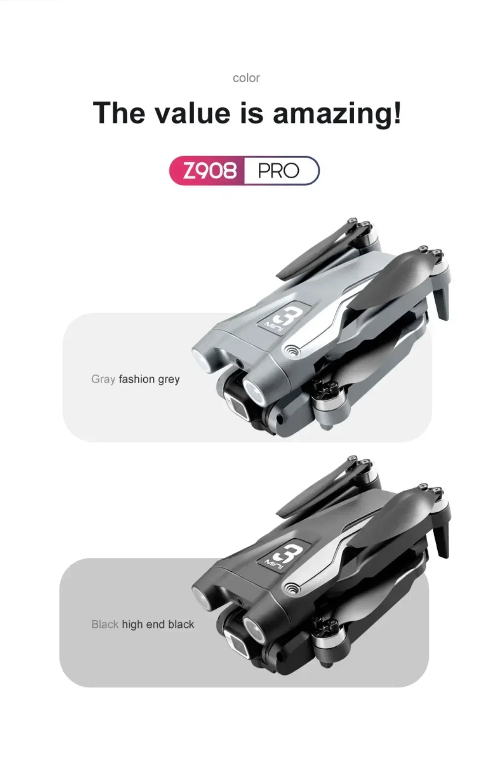 Z908 Pro Max Drone 4K HD Dual Camera Brushless FPV Foldable Quadcopter - image 23