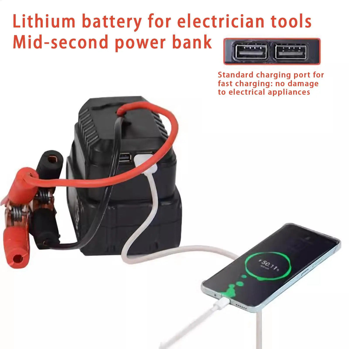 Car Battery Jump Starter Emergency Booster Power Bank Lithium Jumper Box