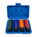 Breaker Bar 1/2" Dr 24" Long Strong Arm Power Bar 600mm and 4PCS Wheel Nut Socket Set 17-36MM with Case