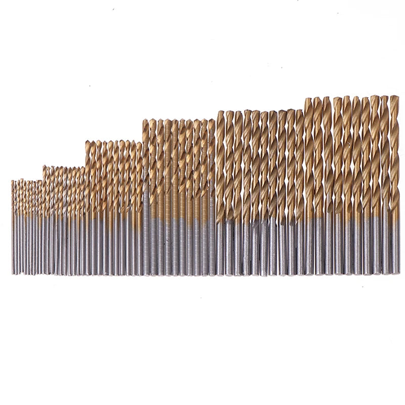 Twist Drill Bit Set 60/120 Pcs, 1-3.5mm High Carbon Steel for Metal & Wood