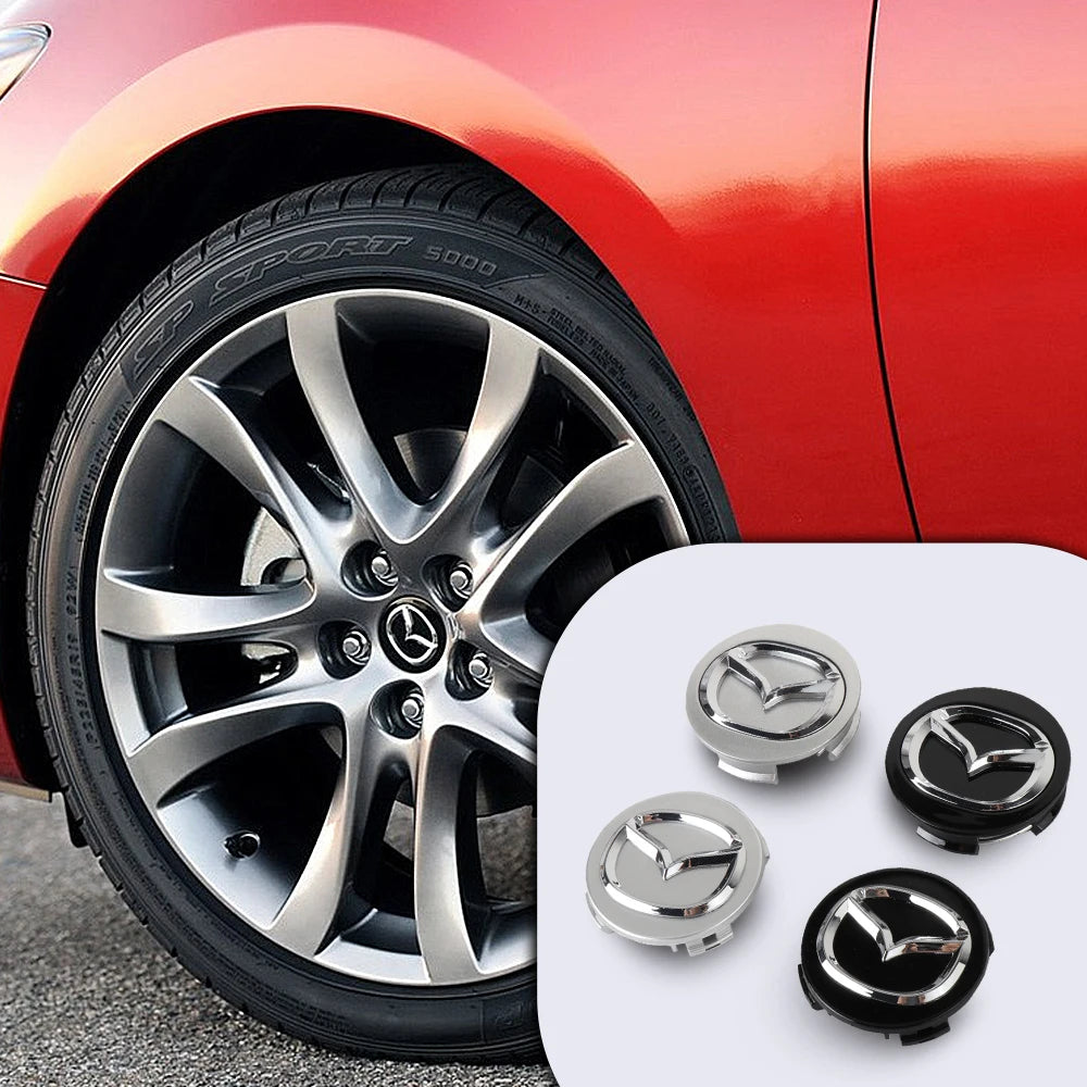 56mm Wheel Center Hub Caps for Mazda CX Series, 4-Pack - image 14