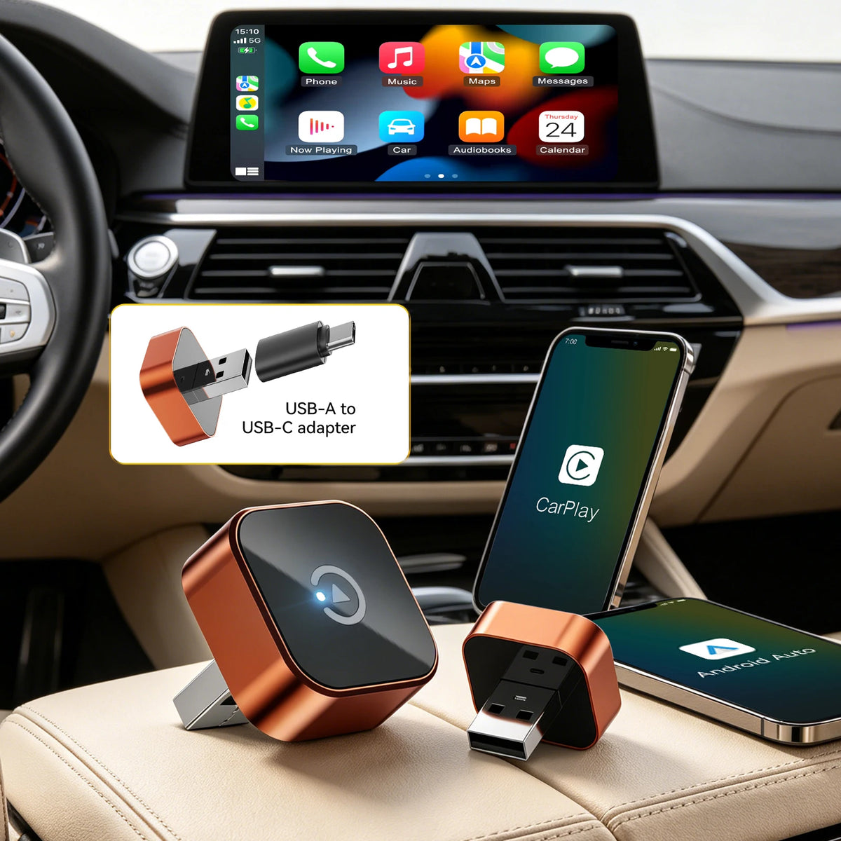 Wireless CarPlay Adapter - Plug & Play for Android Auto - image 2