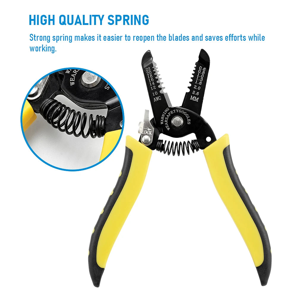 Wire Stripper Cutter Crimper 10-26AWG Crimping Tool Multifunctional Crimping Pliers Terminals Electrical Clamp Mini Tools