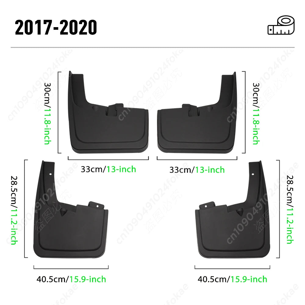 Ford F-150 Mud Flaps 2009-2020 - ABS Splash Guards (4-Piece) - image 9