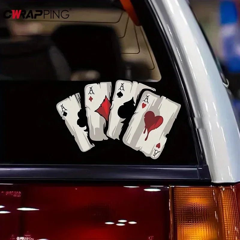 Poker Spade Motorcycle Decals for Fuel Tank and Motocross Bodywork - view 3