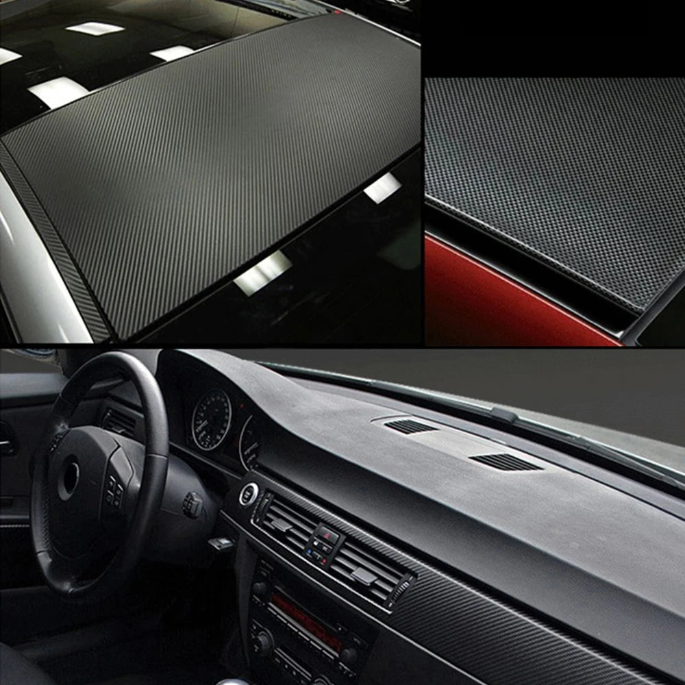 3D Carbon Fiber Vinyl Wrap for Car - Waterproof Scratch Protection - image 5