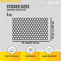 Honeycomb Pattern Window and Body Decal, Matte Black