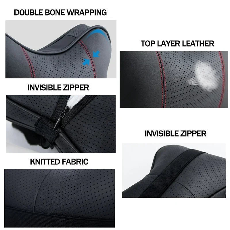 PU Leather Car Headrest Pillow Seatbelt Shoulder Pad For Toyota GR Sport GAZOO RACING Yaris Hil Corolla Car Accessories