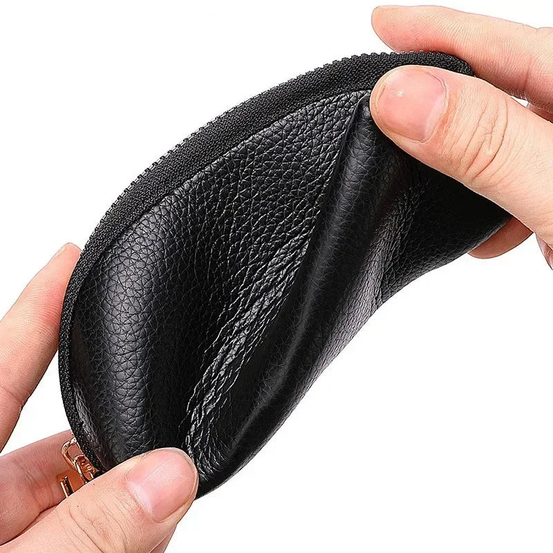 Car Keychain Covers Men Key Holder Leather Car Key Wallets Housekeeper Keys Organizer Zipper Key Case Bag Pouch Purse