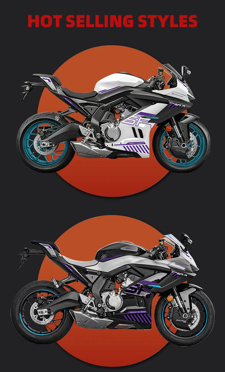 Fairing Sticker Kit for CFMoto 675SR Motorcycles - view 5