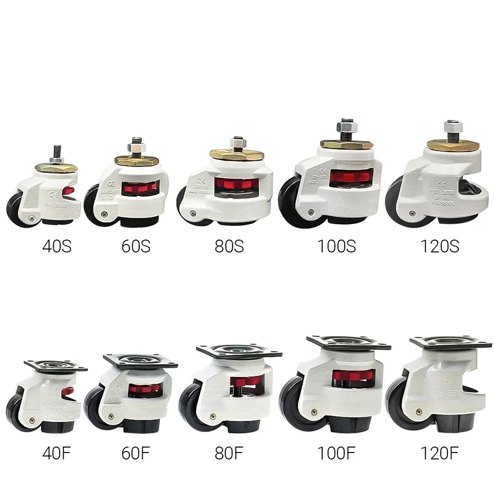 Heavy-Duty Industrial Swivel Caster – 500kg Load, Level Adjustment
