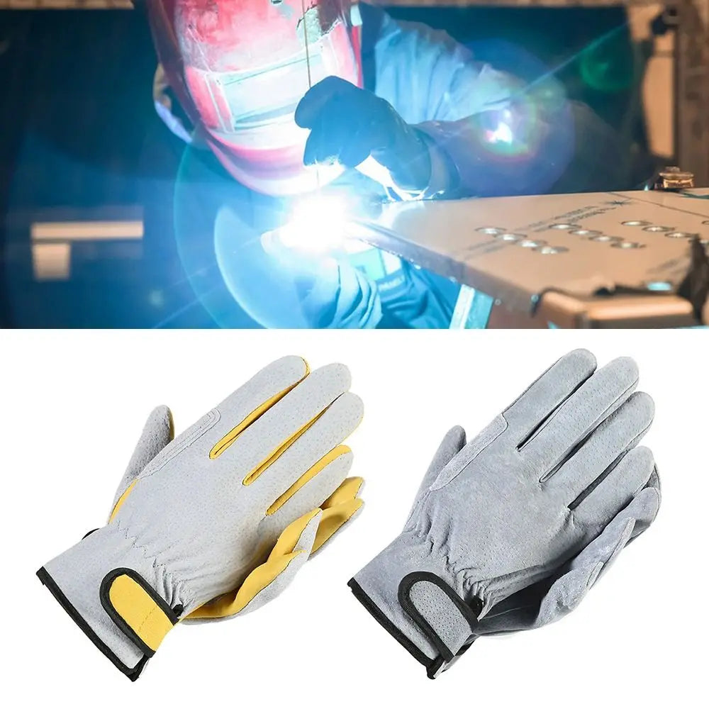 Work Gloves Pigskin Leather Welding Gloves Heat Resistant Security Protection Safety Work Gloves for Welder Cutting Gardening