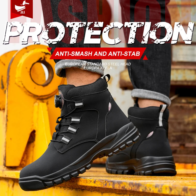 Waterproof Steel Toe Work Boots with Kevlar Insoles - image 6