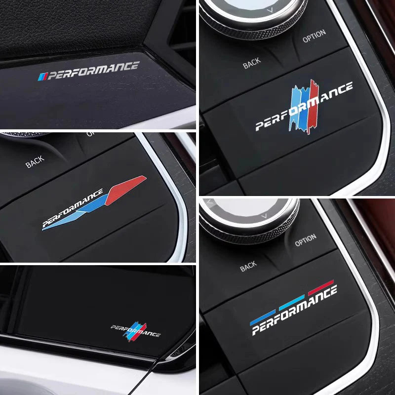 Tri-Color Stripe Metal Interior Sticker Set for BMW G30 G01 G05