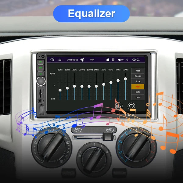 7-Inch Wireless CarPlay and Android Auto Car Stereo with Backup Camera Input