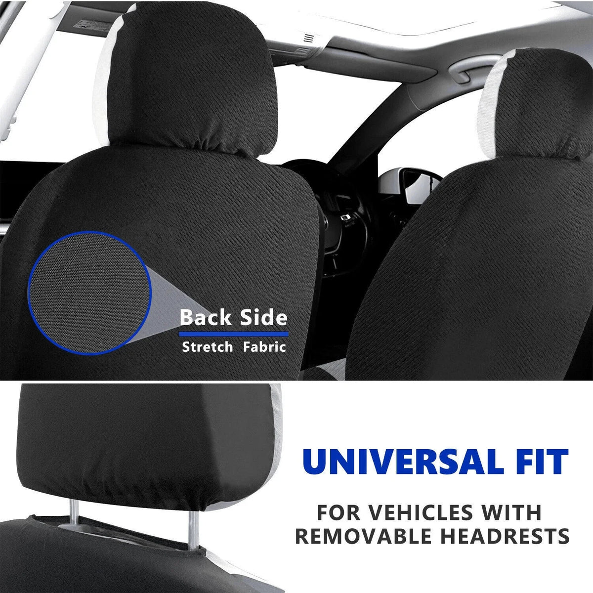 Breathable 9-Piece Car Seat Cover Set for 5 Seats