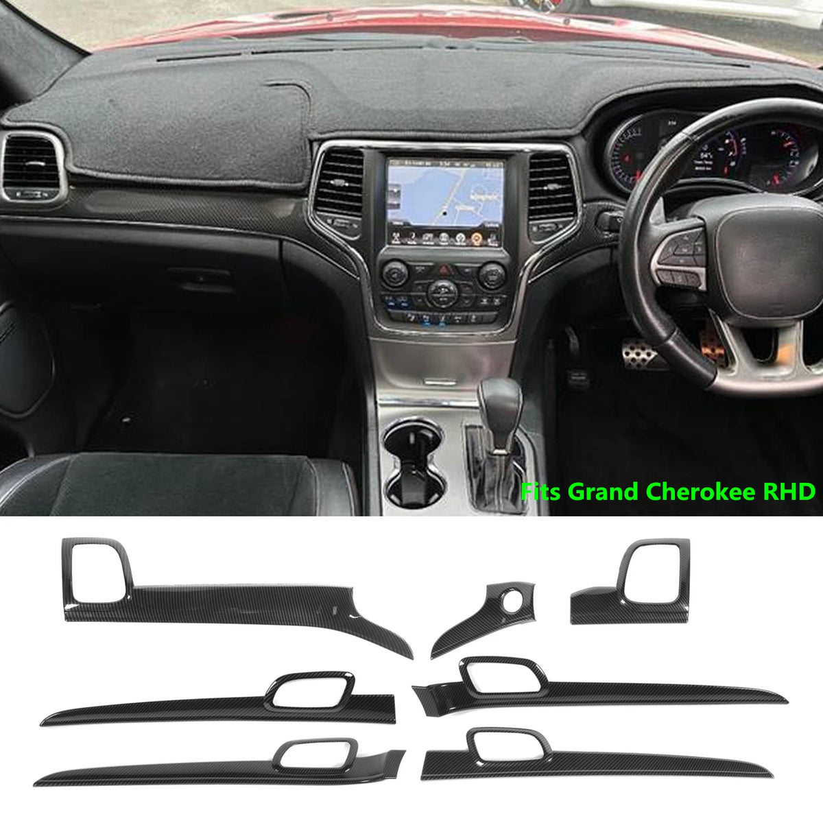 Car Center Console Panel Interior Handle Decoration Cover Trim for Jeep Grand Cherokee 2011-2016 2017 2018 2019 2020 Accessories