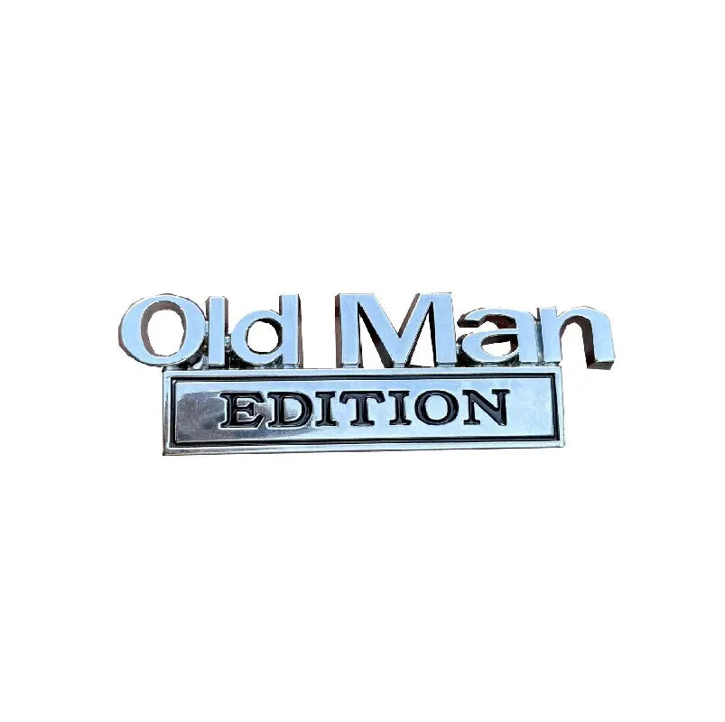 Old Man Edition 3D Metal Fender Sticker for Cars, Trucks and SUVs