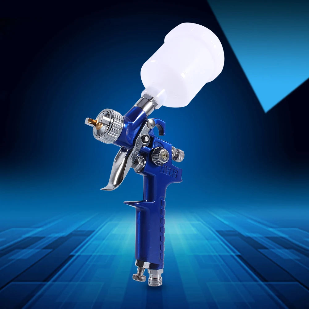 Air spray gun Blue Gravity Feed HVLP Mini Air Paint Spray Gun Low Pressure 0.8mm Nozzle 100ml Pneumatic Paint Spray Gun Airbrush