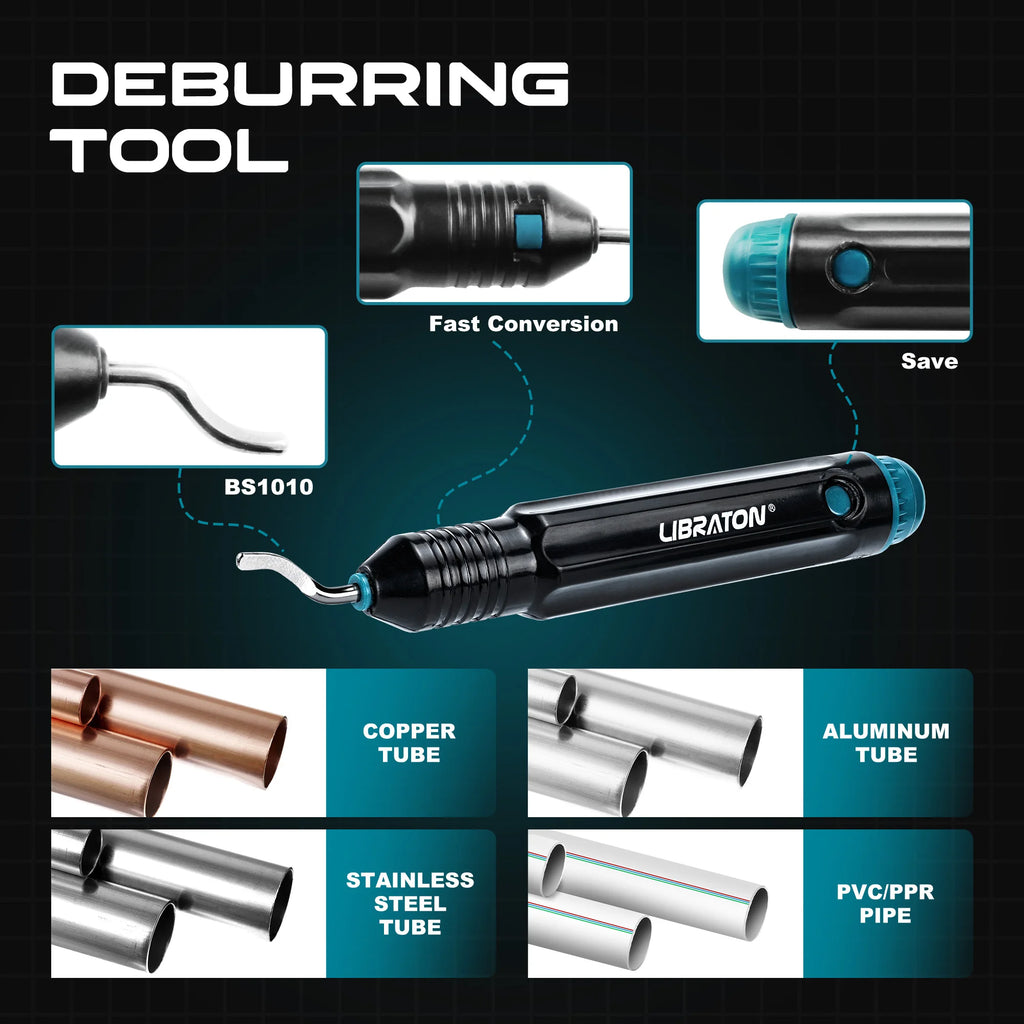 5/32 to 1-1/4 Inch Outer Diameter Pipe Cutter with Blade and Deburring Tool