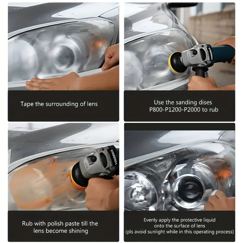 Headlight Restoration Polishing Kit