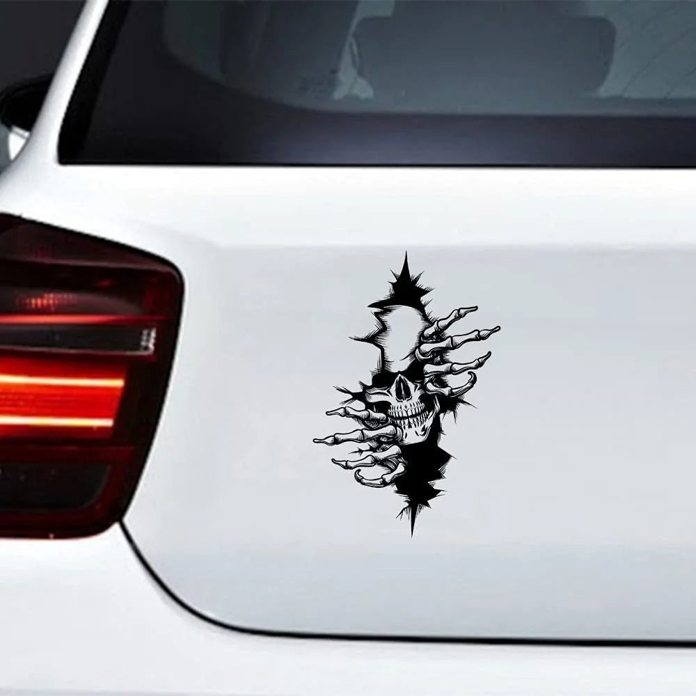 15cm Horror Skeleton Motorcycle Sticker, Waterproof PVC Decal - view 5
