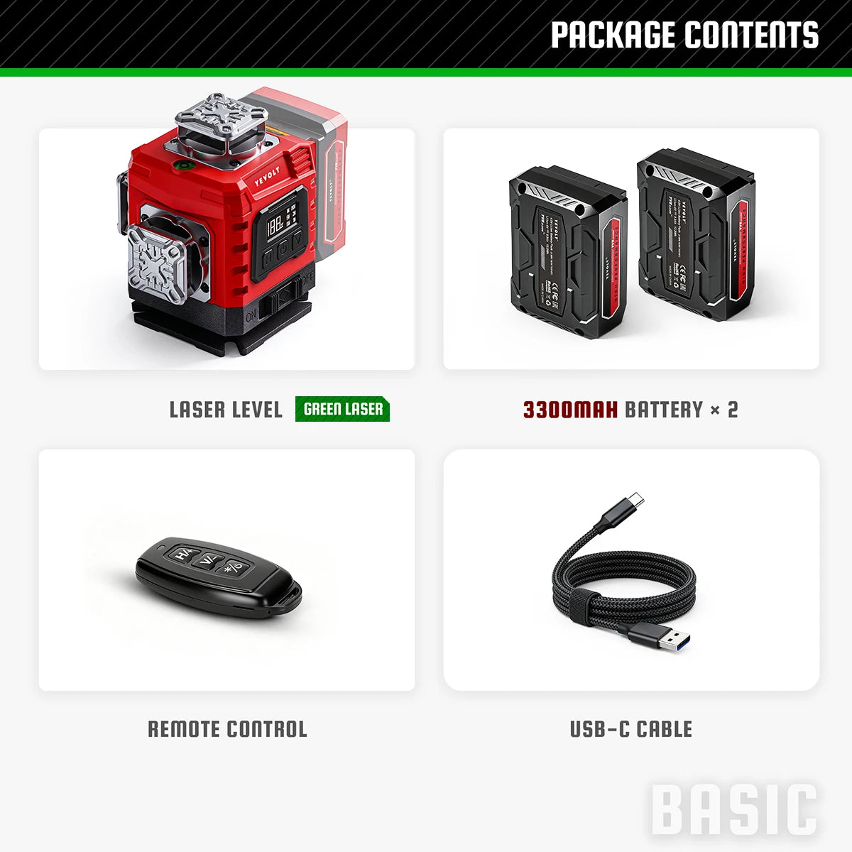 4D 360 Self Leveling Cross Line Laser Level with Tripod