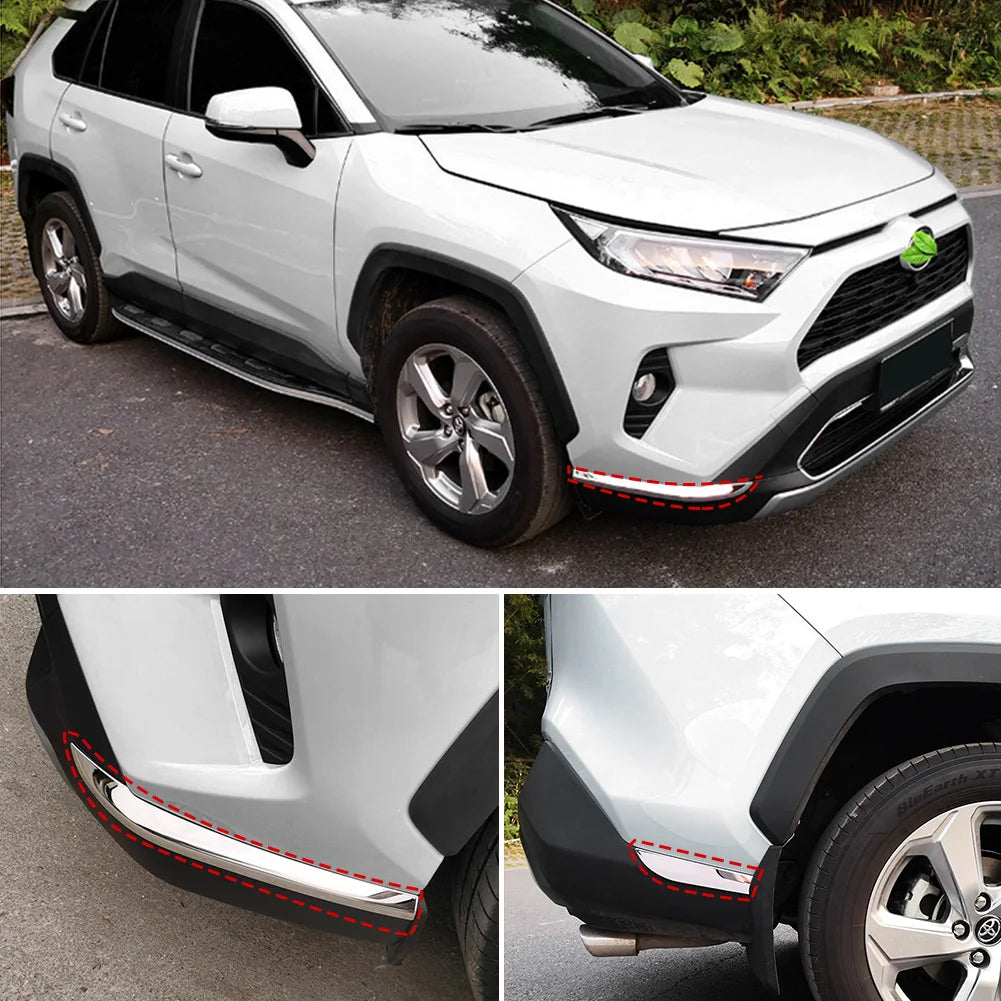 Stainless Steel Bumper Trim for Toyota RAV4 2019-2022 - image 2