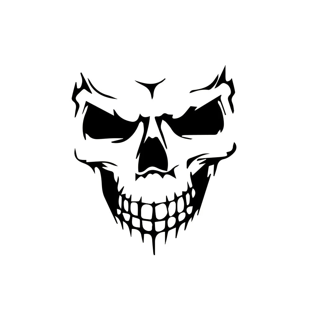 Multicolor Skull Face Vinyl Sticker Set for Car, Motorcycle and Helmet - view 9
