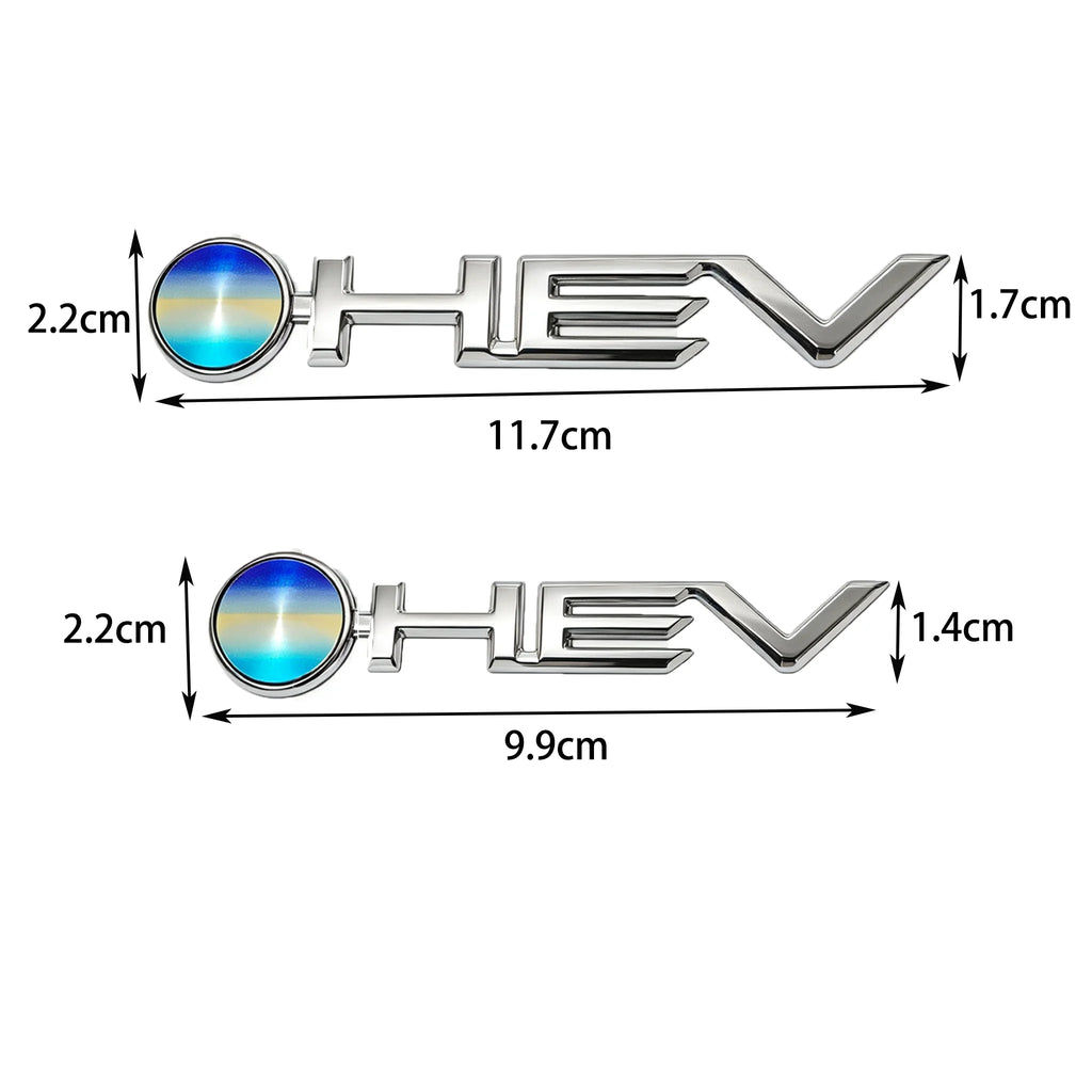 Metal HEV Hybrid Emblem Badge for Cars, Universal Fitment - view 6
