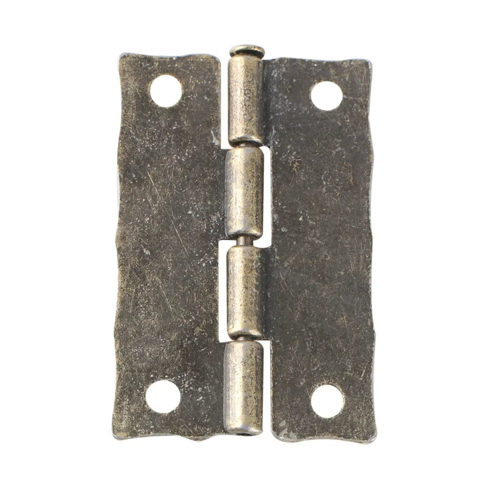 6-Piece Antique Bronze Cabinet Door Hinges with Screws
