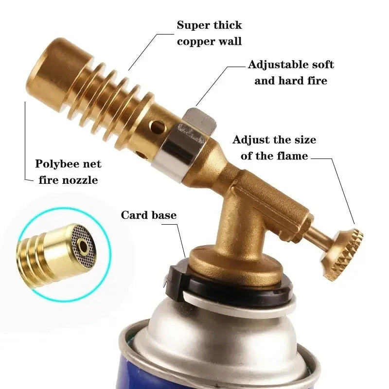 Portable Gas Burner Welding Torch High Temperature Copper Brass Blowtorch for Brazing Soldering Plumb Tools