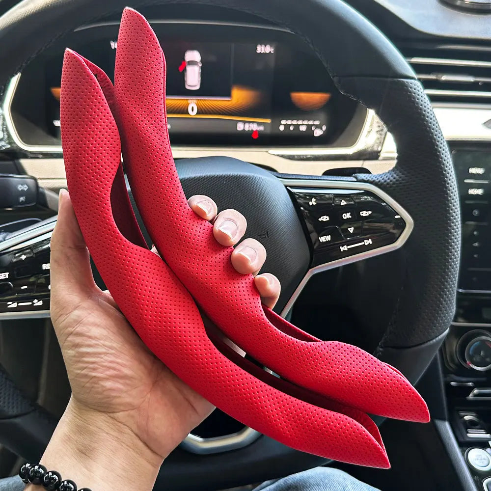 Non-Slip Steering Wheel Grip Covers, 2 pcs