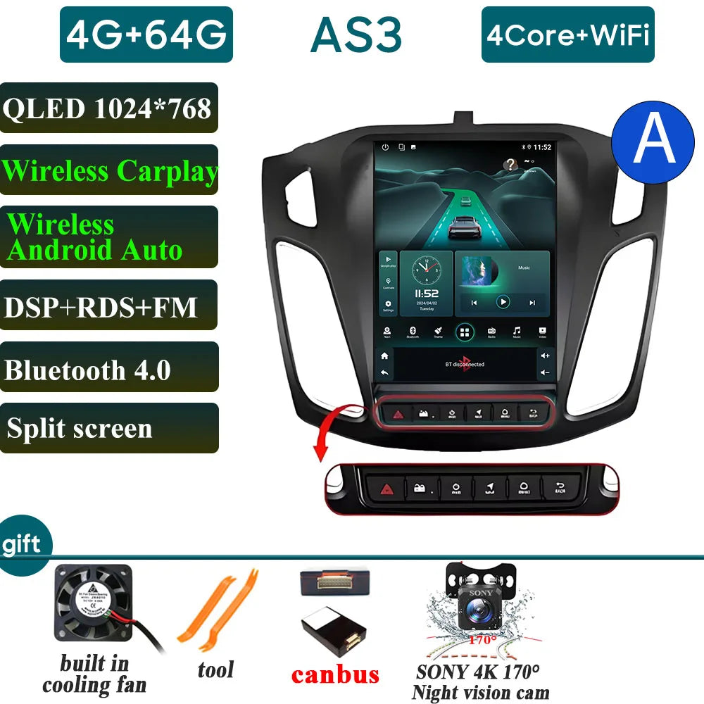 9.7" Android 12 Car Stereo for Ford Focus/Escape with CarPlay GPS - image 7