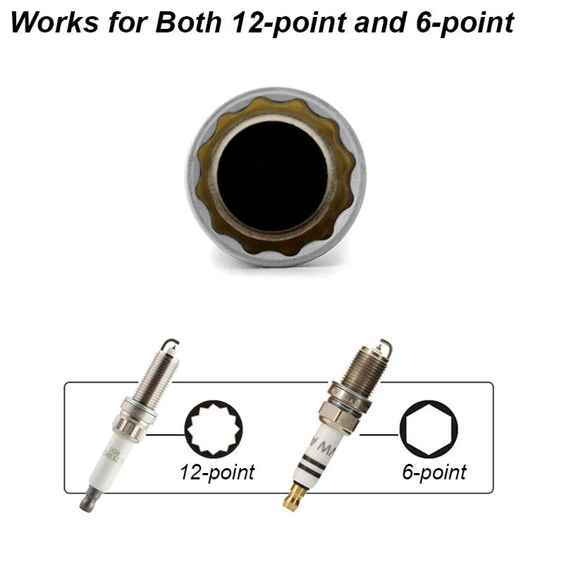 Magnetic Swivel Spark Plug Socket Wrench Kit - 14mm & 16mm - image 3