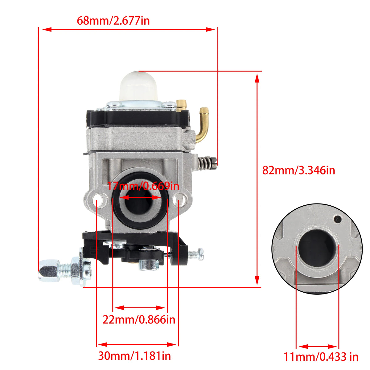 Universal Carburetor for 2-Stroke Trimmer & Brushcutter 22-52cc - image 7
