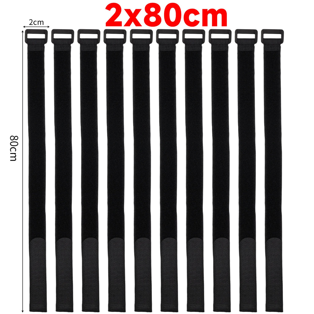 10-100pcs Reusable Hook and Loop Tie-downs Adjustable Nylon Cable Ties Nylon Fasteners Cord Straps Organizer for Securing Wires