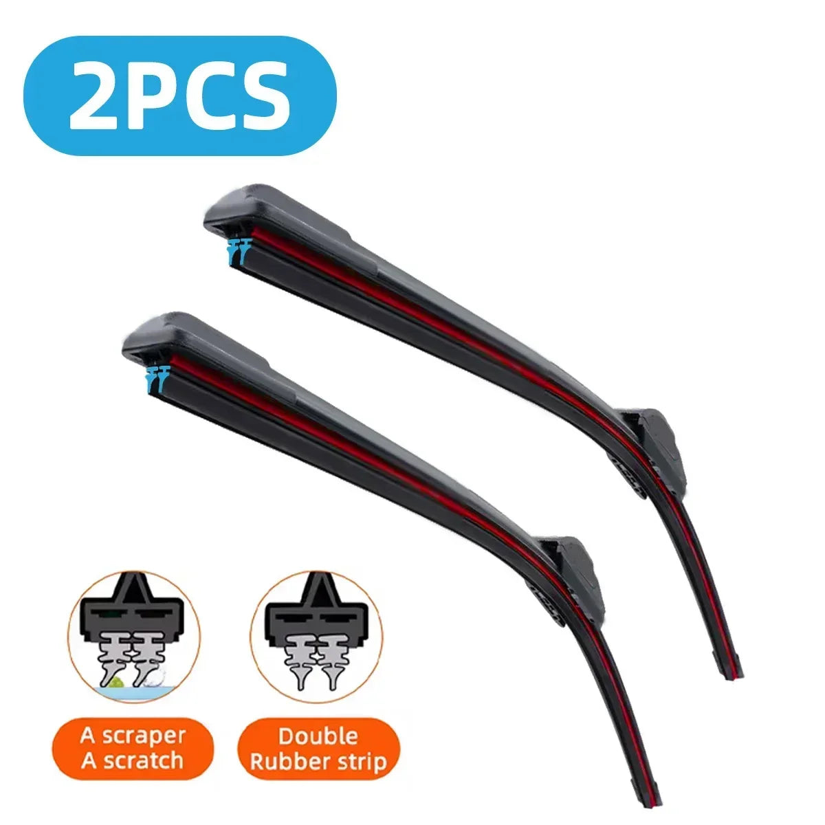 For Jaguar E Pace F TYPE S TYPE XE XF XJ X350 XK X Type Models Front Windscreen Wipers Double Rubber Car Wiper Blades Accessorie