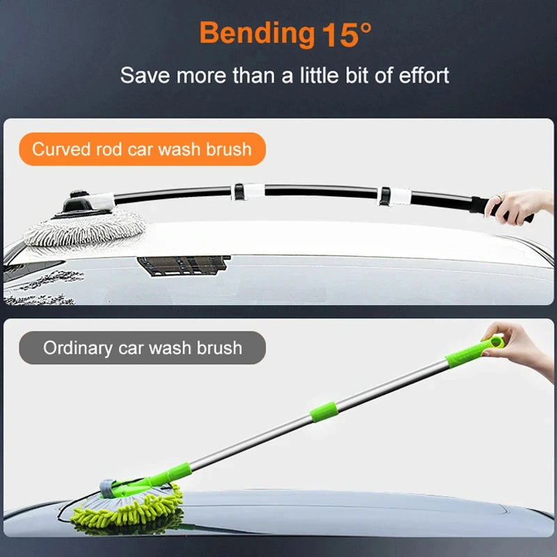 Telescoping Car Wash Brush with Soft Chenille Mop Head - image 3